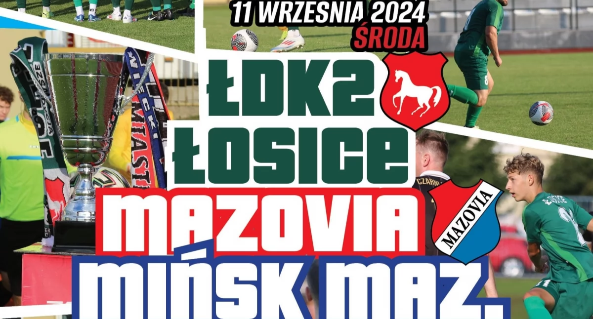 Piłka nożna, Łosice Mazovia Mińsk Mazowiecki - zdjęcie, fotografia