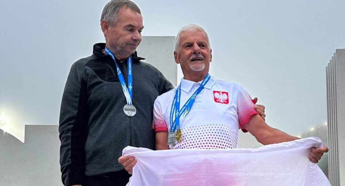 Chód, Marian Czmoch mistrzem świata! Sukcesy łosickiego sportowca Nordic Walking - zdjęcie, fotografia