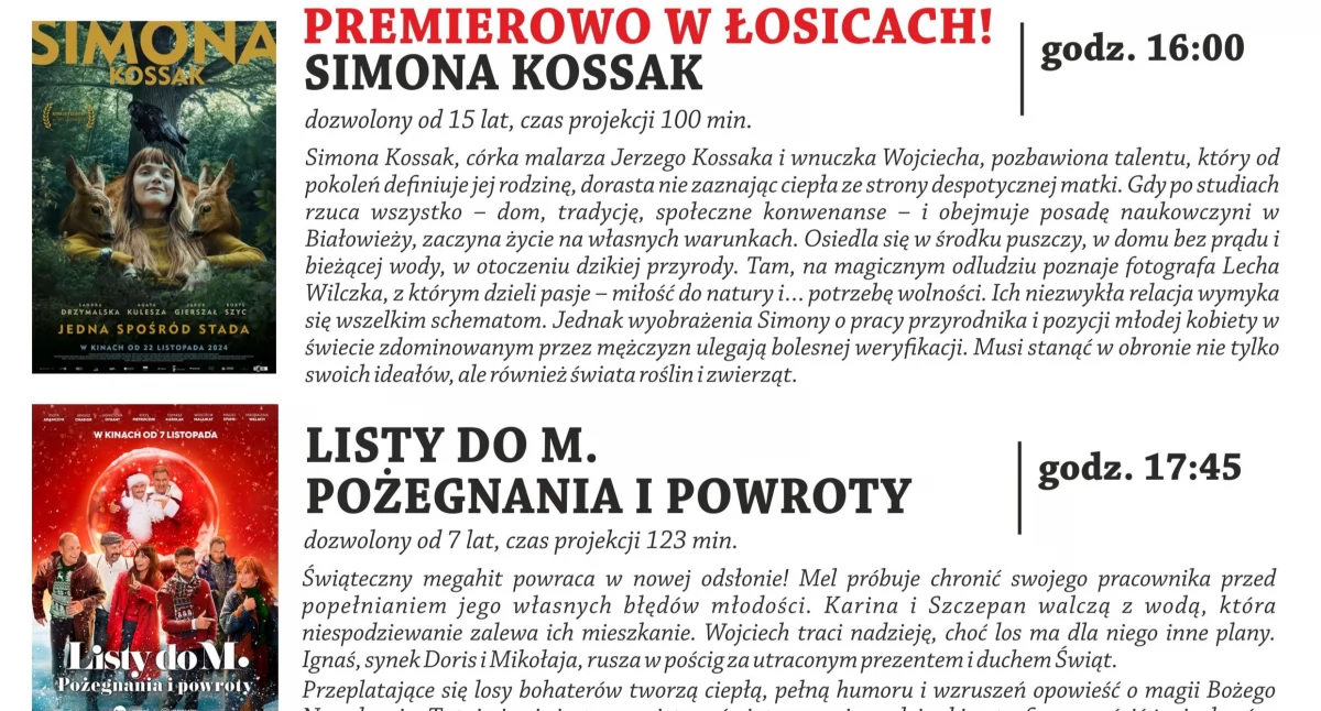Kino - Film - Fotografia, Seanse Filmowe Twoim Mieście Łosickim Kultury - zdjęcie, fotografia