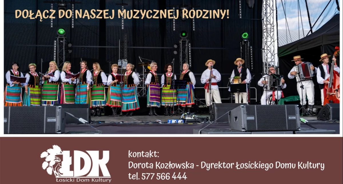 Koncerty - Muzyka, Zespół Pieśni Tańca Ziemi Łosickiej szuka instruktora wokalno instrumentalnego! - zdjęcie, fotografia