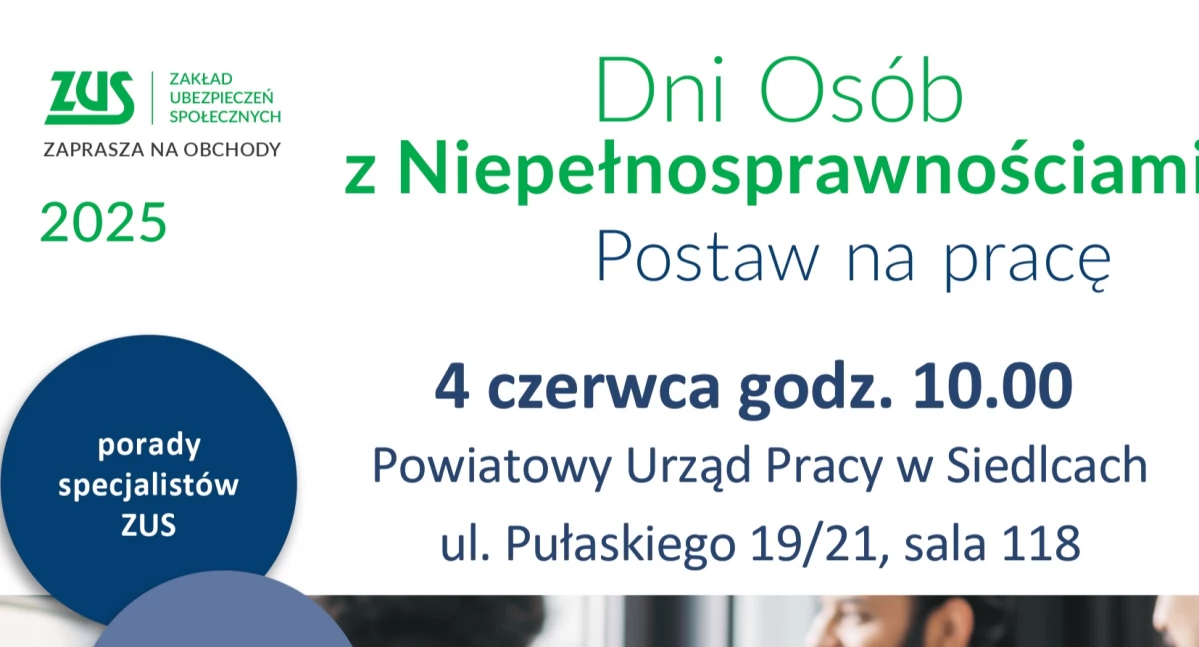 Informacje, „Postaw pracę” zapraszamy Dzień Osób Niepełnosprawnościami Siedlcach - zdjęcie, fotografia