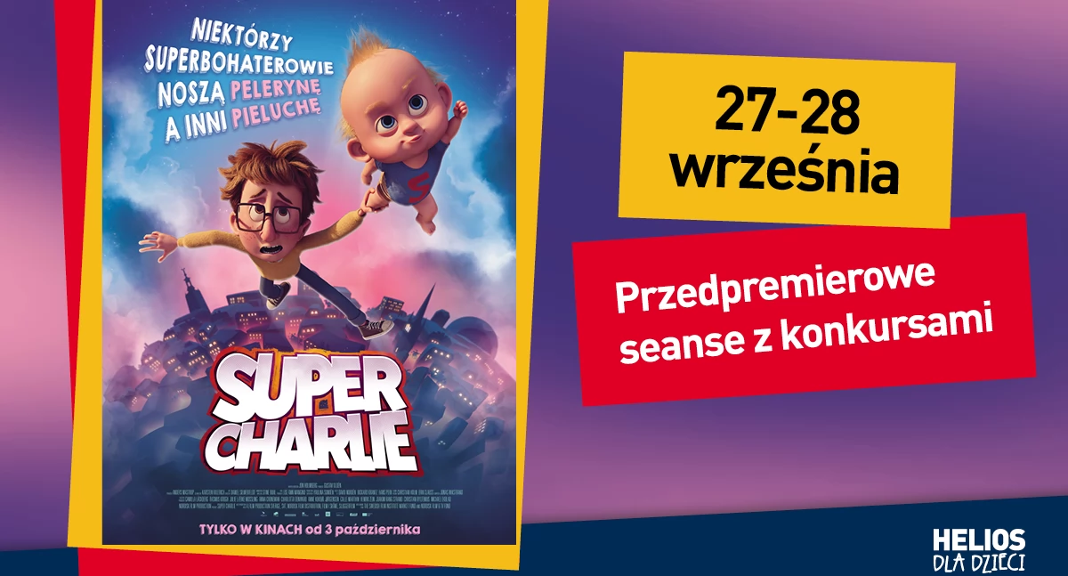 Kino - Film - Fotografia, Wygraj bilety seans „Super Charlie” kinie Helios! - zdjęcie, fotografia