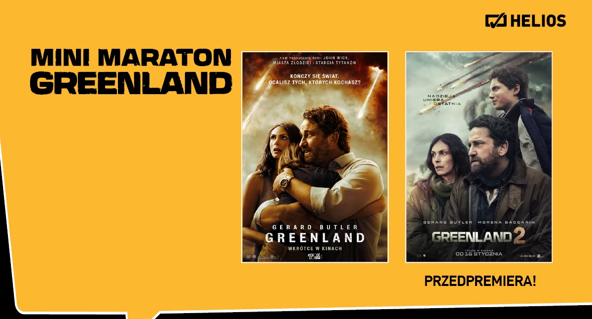 Kino - Film - Fotografia, Nocne Maratony Filmowe Helios prezentują… Maraton GREENLAND przedpremierowym GREENLAND - zdjęcie, fotografia
