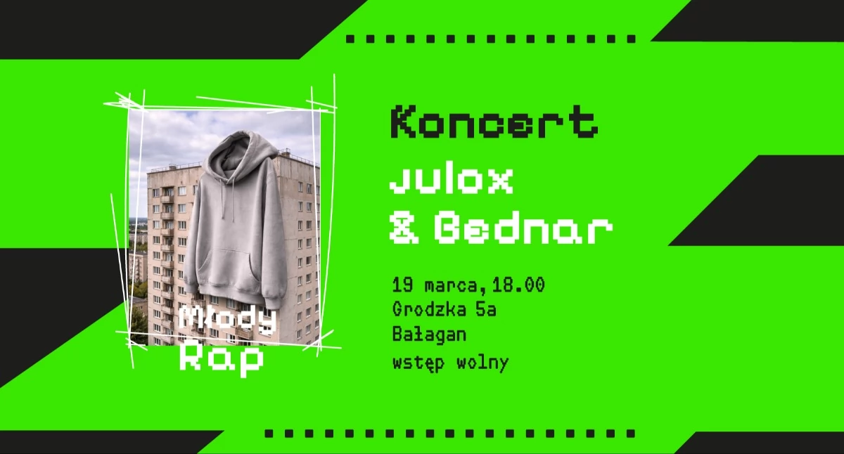 Koncerty - Muzyka, Dwóch raperów Łosic jednej scenie Julox Bednar zagrają Lublinie - zdjęcie, fotografia