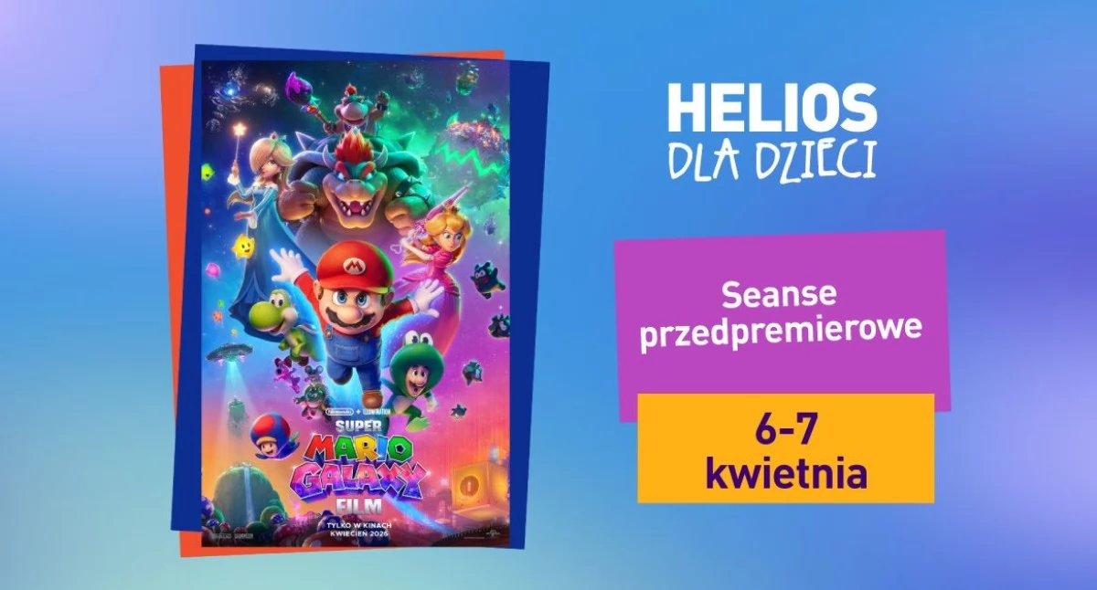 Kino - Film - Fotografia, Bajkowy weekend kinie Helios „Super Mario Galaxy” przedpremierowo - zdjęcie, fotografia