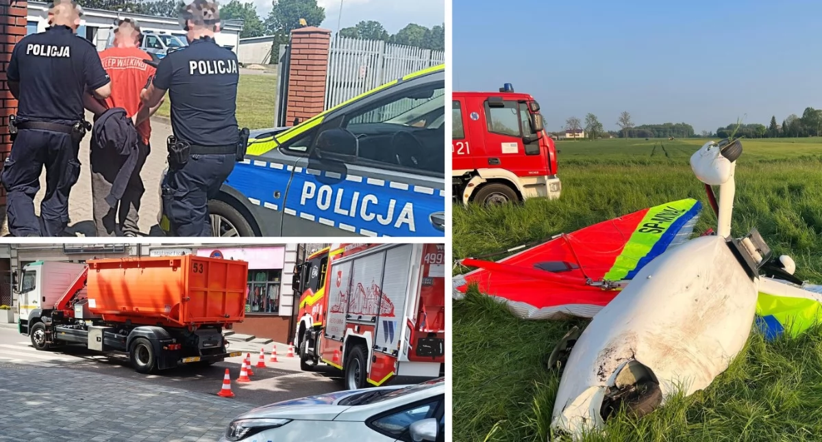 Kronika kryminalna, Potrącenie przejściu wypadek motolotni gazem policjantki - zdjęcie, fotografia