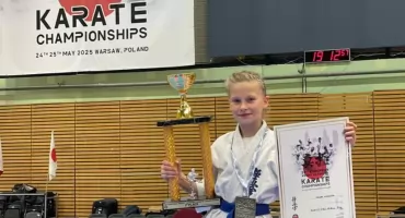 Wielki sukces młodej zawodniczki z Huszlewa! Sandra Niemińska wicemistrzynią Europy w karate kyokushin